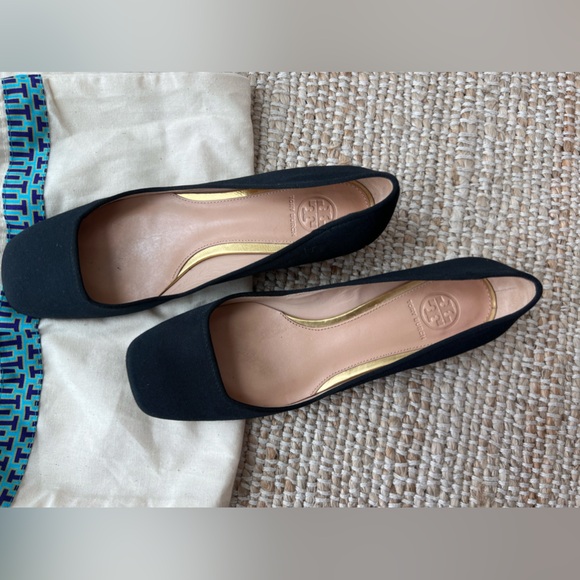 TORY BURCH | Square Toe Block Heels with Dust Bag | Size 7.5 - Picture 13 of 15